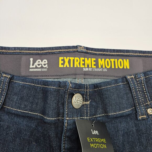 Lee Mens Extreme Motion Slim Straight Jean with Flex Waistband 42x36 NWT - Picture 6 of 8